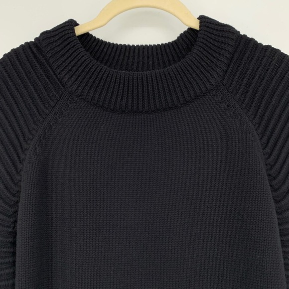 Asilio Size Small The Reckoning Knit Sweater Cutout Ribbed Textured Black - Picture 3 of 10